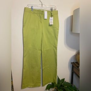 NWT Express Design Studio|| Canary Yellow Cotton Stretch Pants. Wide leg